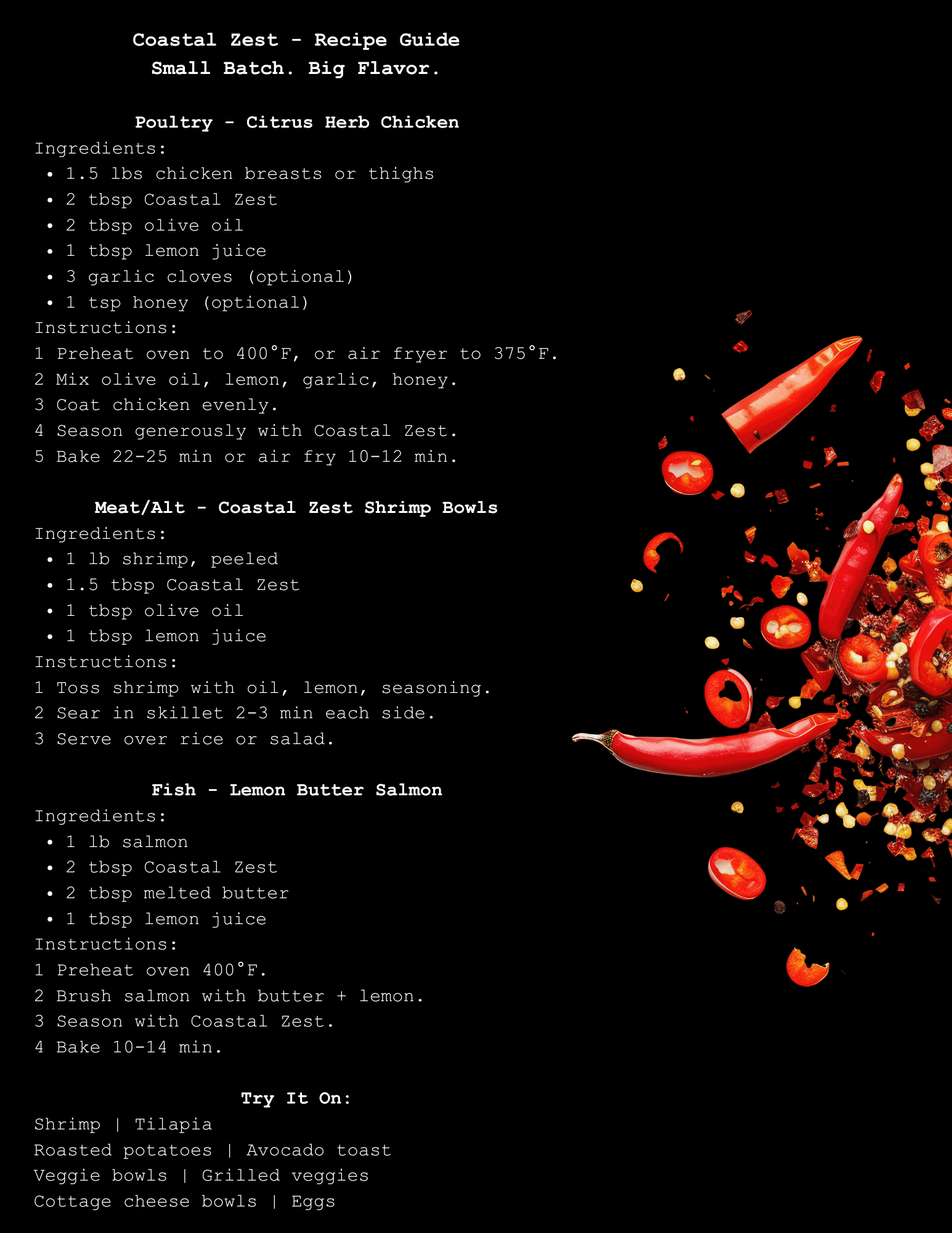 Coastal Zest Seasoning Salt - Eden Salts