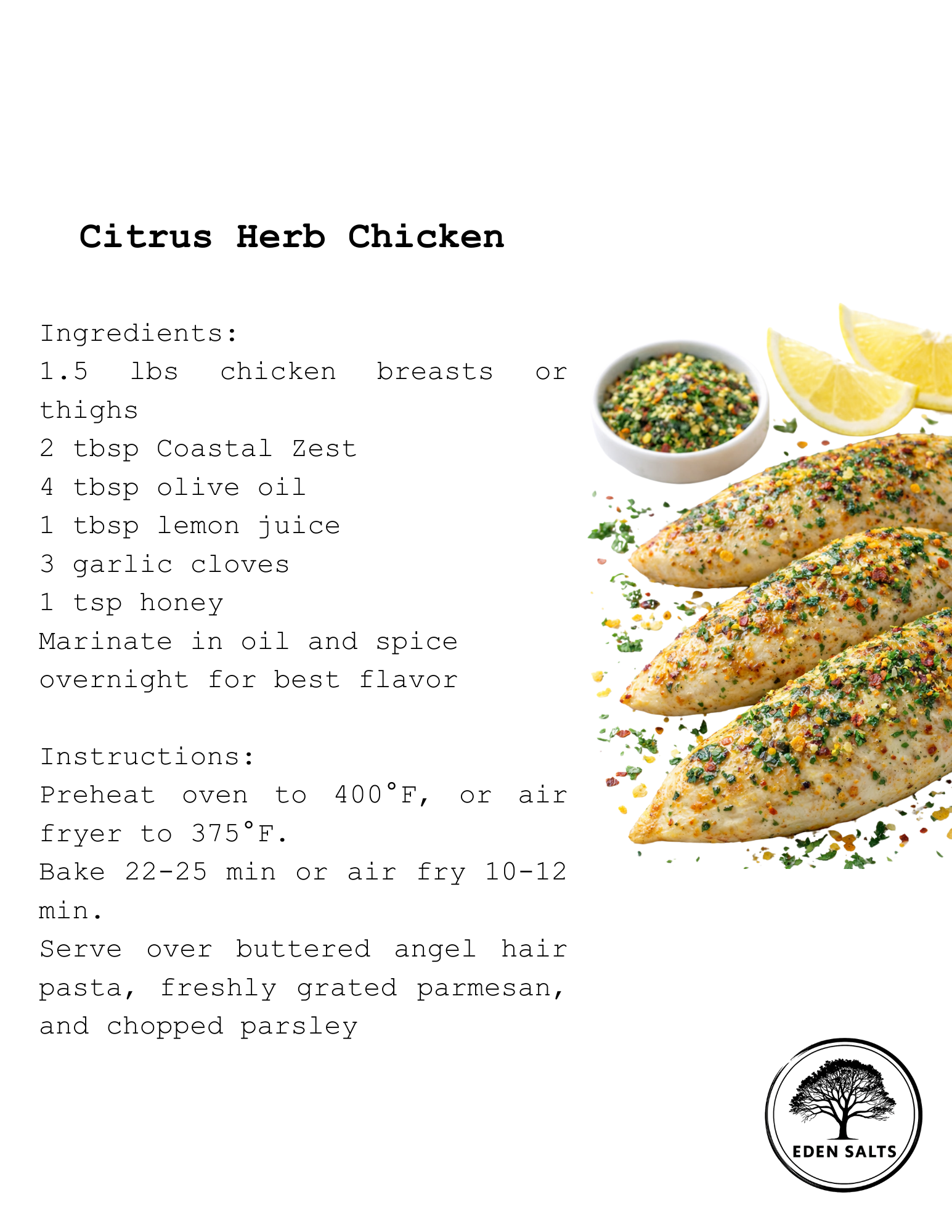 Coastal Zest Seasoning Salt - Eden Salts