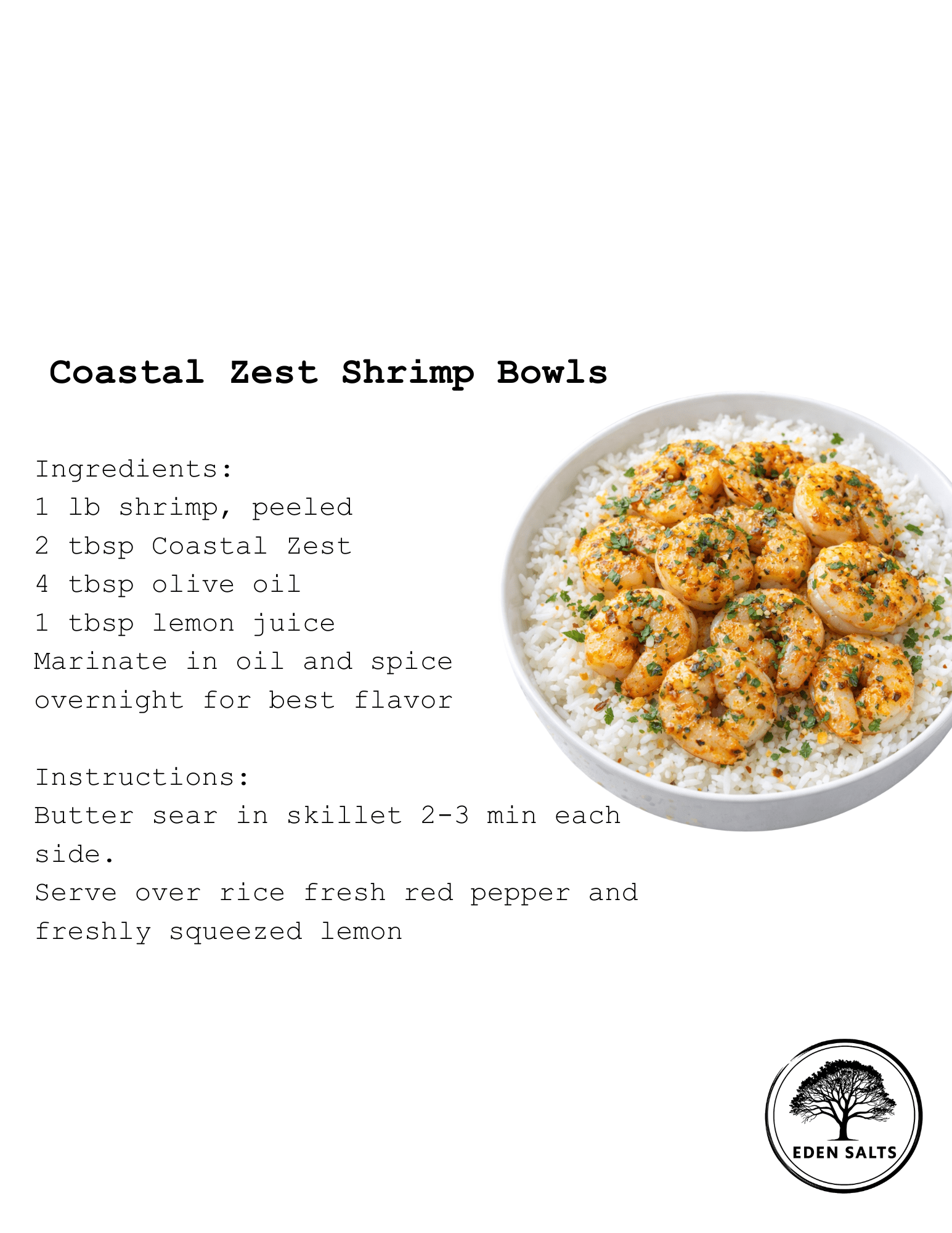 Coastal Zest Seasoning Salt - Eden Salts