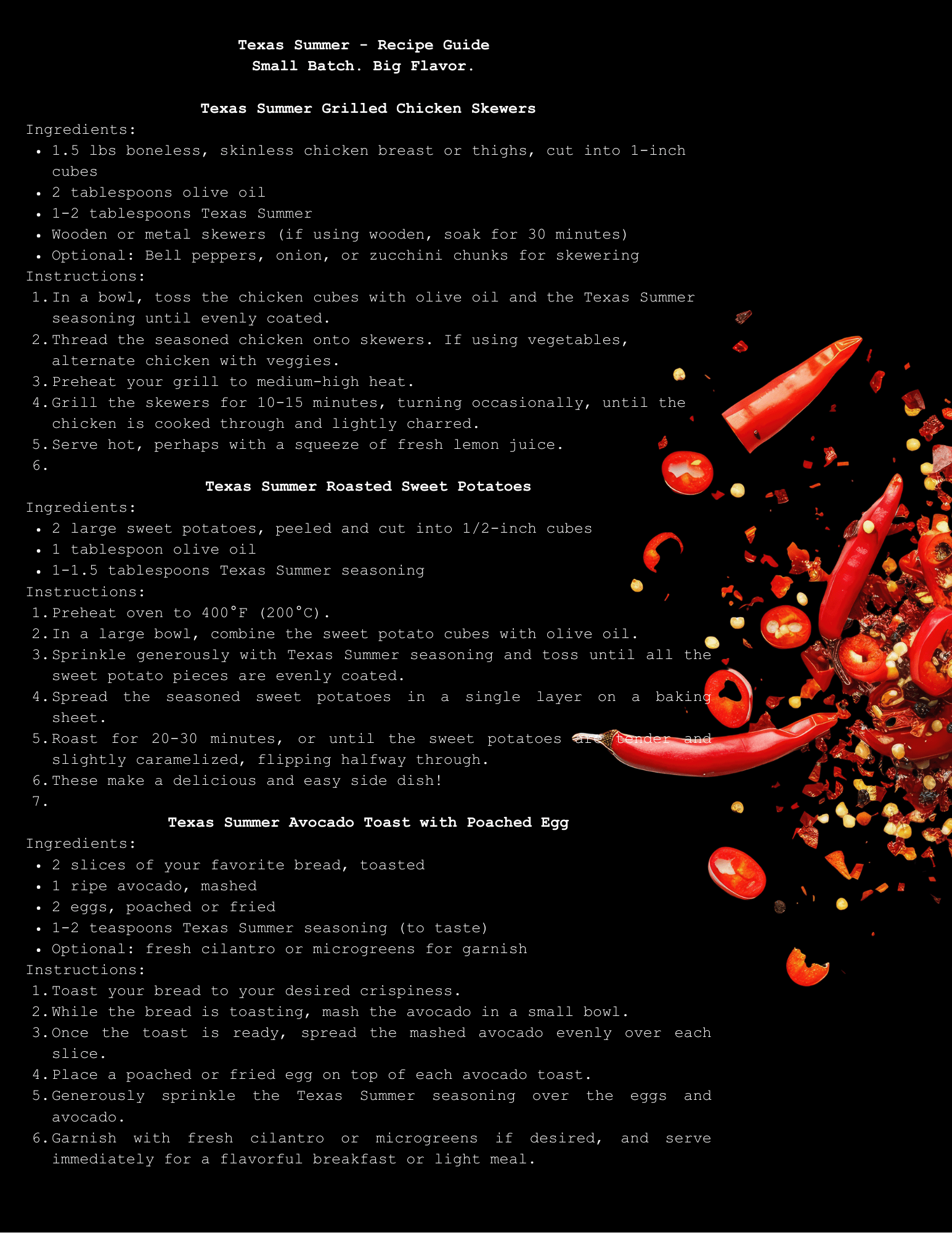 Texas Summer Seasoning - Eden Salts