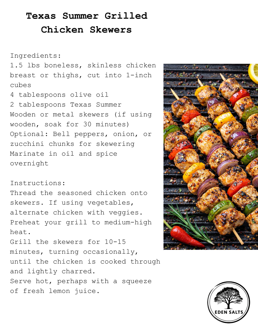 Texas Summer Seasoning - Eden Salts