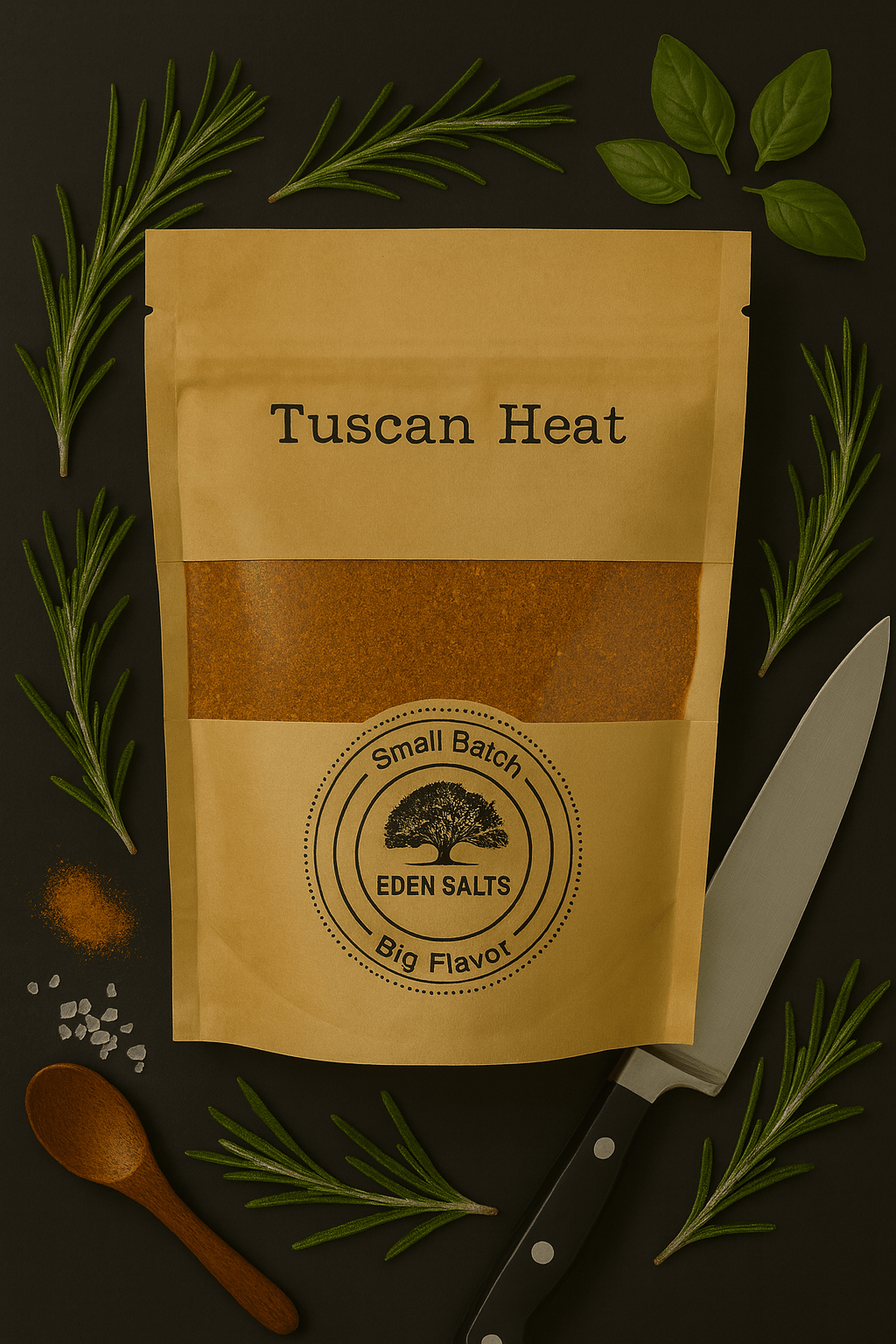Tuscan Heat Basil Salt - Eden Salts