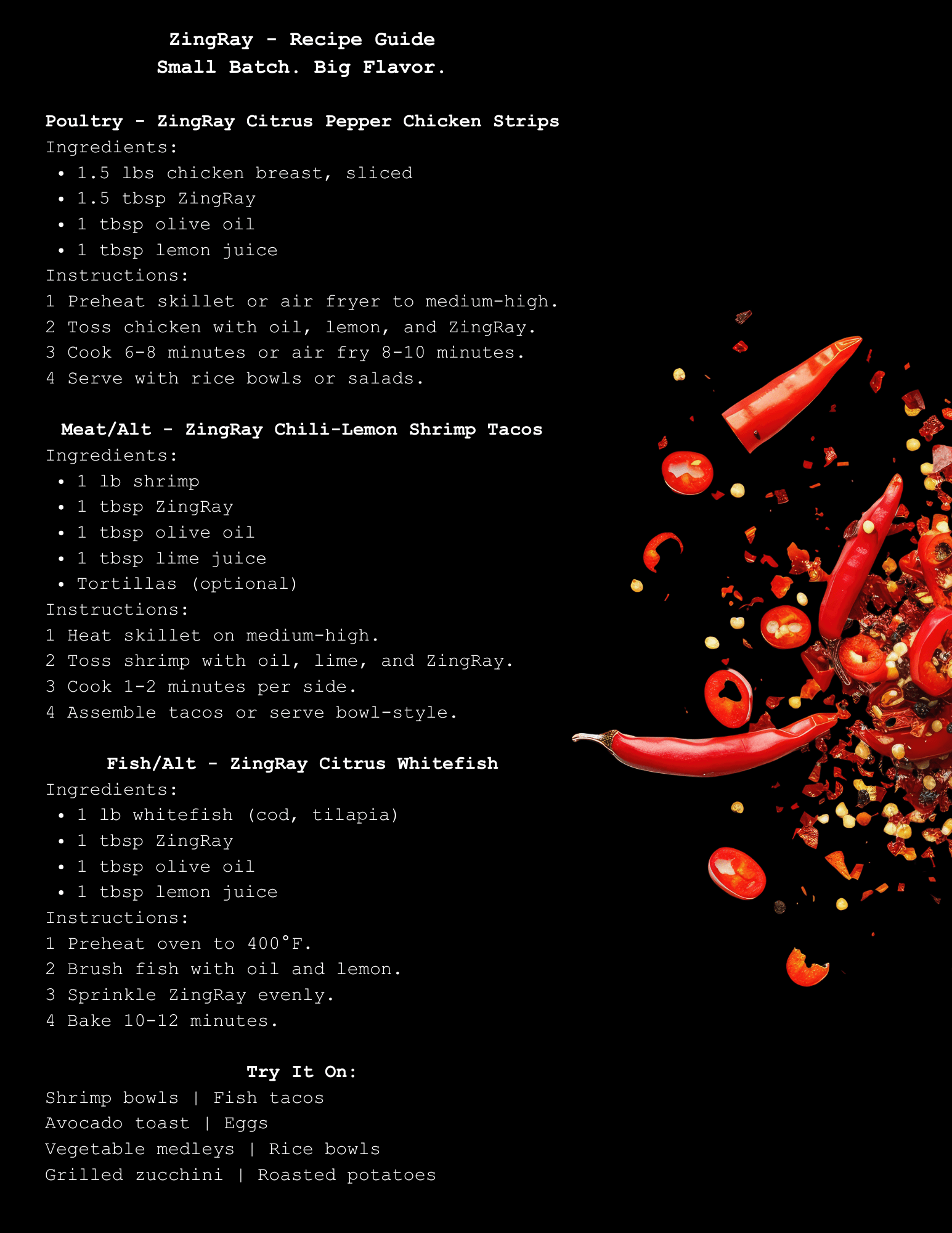 Zing Ray Seasoning Salt - Eden Salts