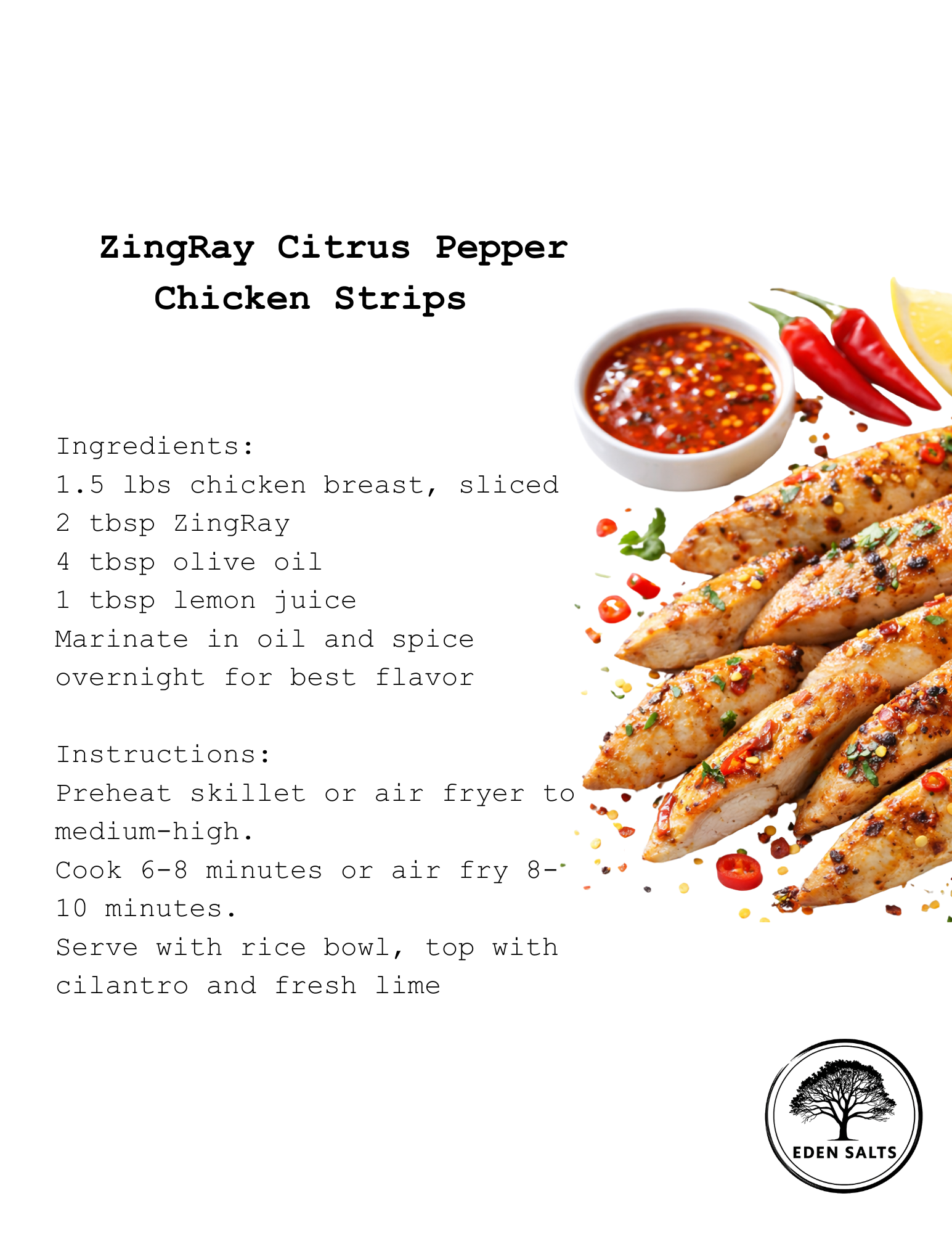 Zing Ray Seasoning Salt - Eden Salts